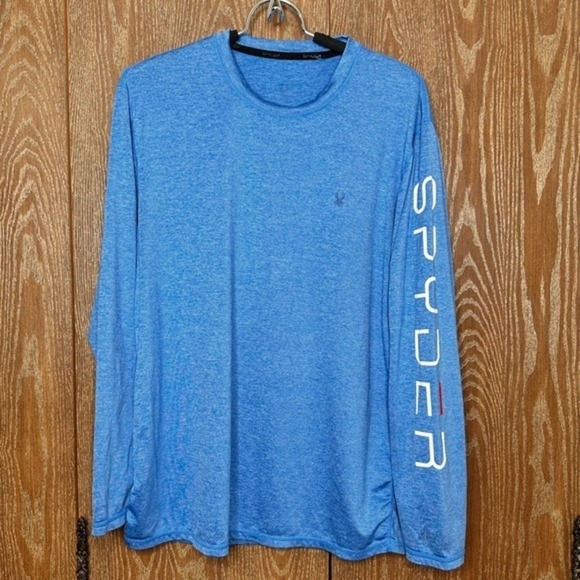 Spyder Other - Spyder Swim Men's Long Sleeve Rash Guard‎ Shirt Blue Size M/M